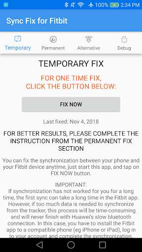 Run android online APK Sync Fix for Fitbit and Huawei/Honor phones from MyAndroid or emulate Sync Fix for Fitbit and Huawei/Honor phones using MyAndroid Run android online APK Sync Fix for Fitbit and Huawei/Honor phones from MyAndroid or emulate Sync Fix for Fitbit and Huawei/Honor phones using MyAndroid