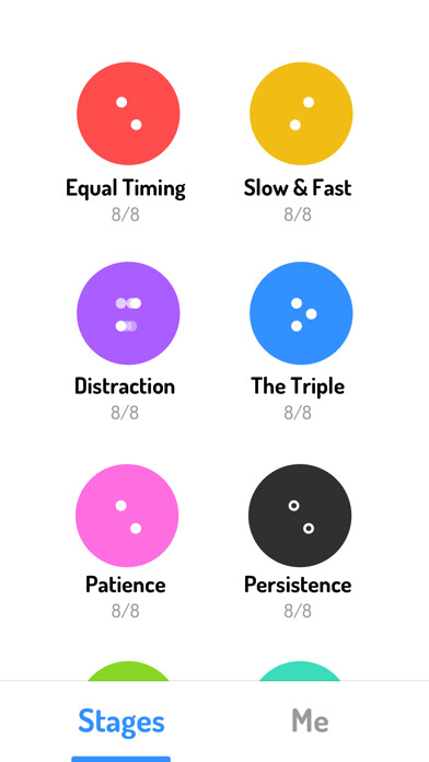 Emulate iPhone app Synchrony - Bimanual Coordination Game using MyAndroid