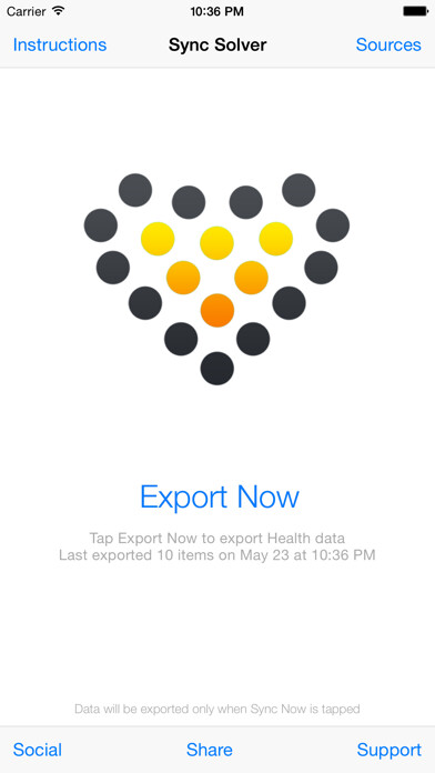 Emulate iPhone app Sync Solver - Health to CSV using MyAndroid Emulate iPhone app Sync Solver - Health to CSV using MyAndroid