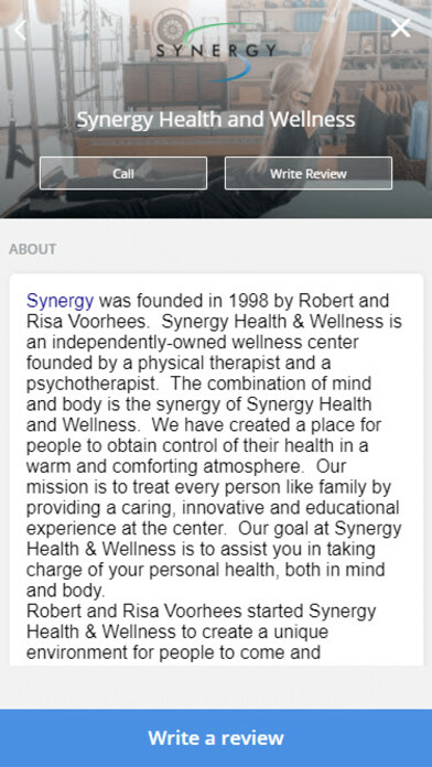 Emulate iPhone app Synergy Health and Wellness using MyAndroid