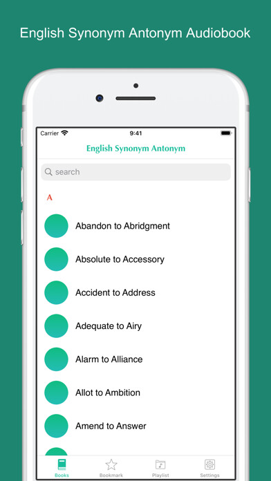 Emulate iPhone app Synonym Antonym Audiobook using MyAndroid Emulate iPhone app Synonym Antonym Audiobook using MyAndroid