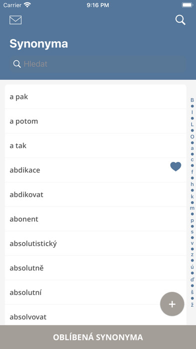 Emulate iPhone app Synonyma using MyAndroid