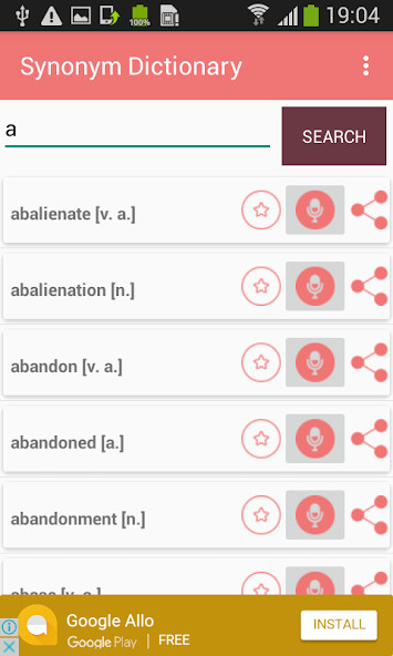 Run android online APK Synonym Dictionary Definitions Terms For Kids from MyAndroid or emulate Synonym Dictionary Definitions Terms For Kids using MyAndroid