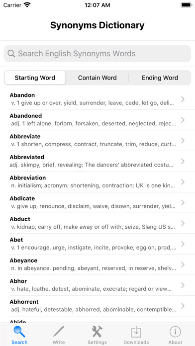 Emulate iPhone app Synonyms English Dictionary using MyAndroid Emulate iPhone app Synonyms English Dictionary using MyAndroid