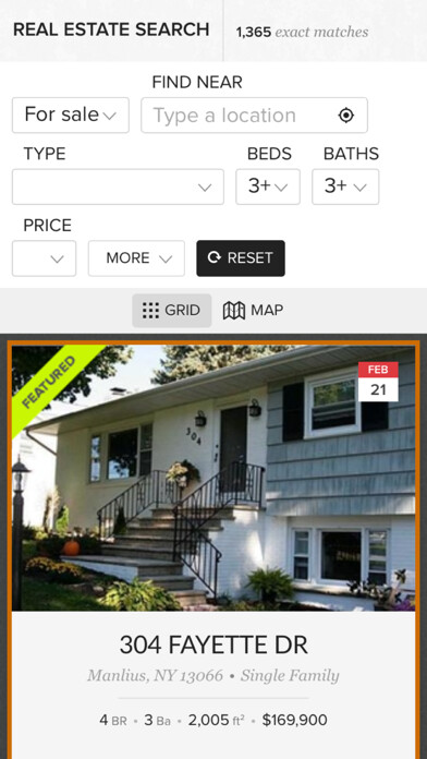 Emulate iPhone app syracuse.com Real Estate using MyAndroid