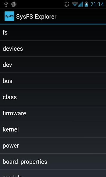Emulate Android APK SysFS Explorer Emulate Android APK SysFS Explorer