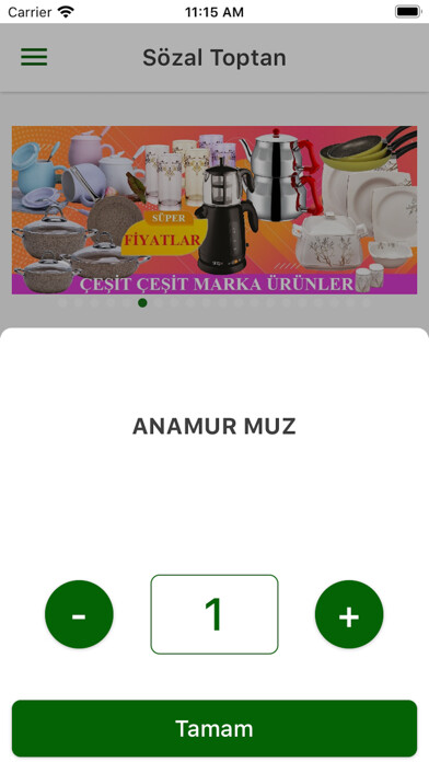 Emulate iPhone app Sözal Toptan using MyAndroid