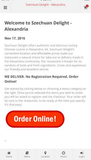 Run android online APK Szechuan Delight - Alexandria from MyAndroid or emulate Szechuan Delight - Alexandria using MyAndroid