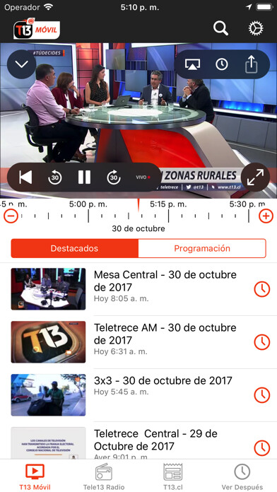 Emulate iPhone app T13 Móvil using MyAndroid