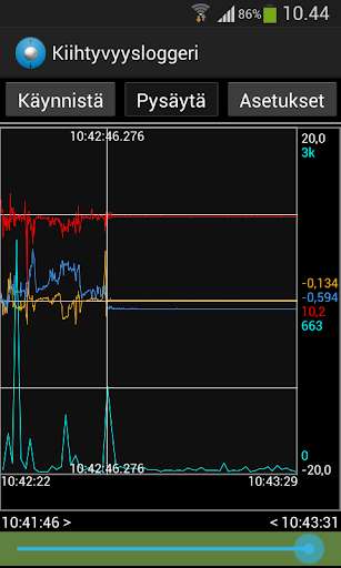 Run android online APK TaAccelLogger from MyAndroid or emulate TaAccelLogger using MyAndroid