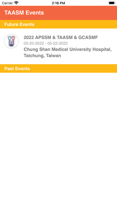 Emulate iPhone app TAASM Events using MyAndroid Emulate iPhone app TAASM Events using MyAndroid