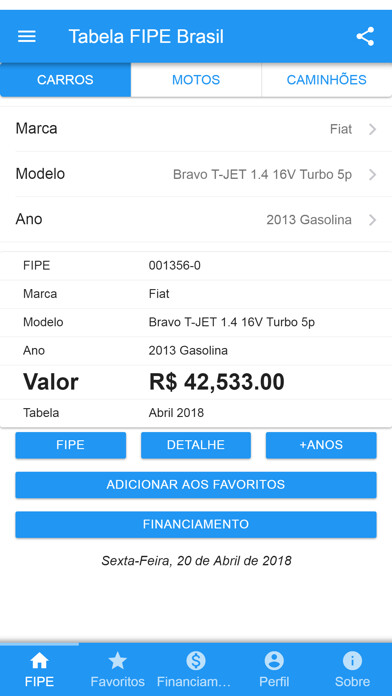 Emulate iPhone app Tabela FIPE Brasil using MyAndroid Emulate iPhone app Tabela FIPE Brasil using MyAndroid