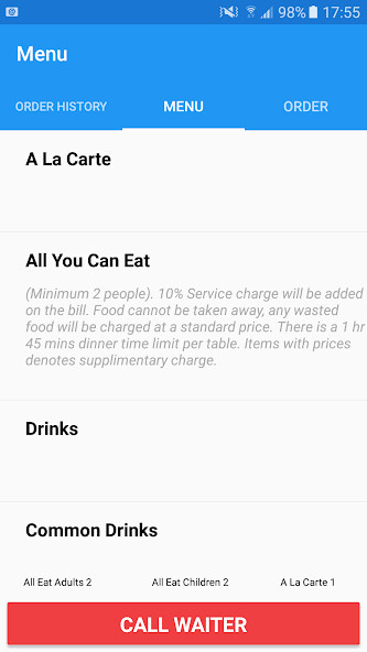 Run android online APK Table Ordering from MyAndroid or emulate Table Ordering using MyAndroid