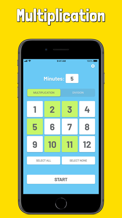 Emulate iPhone app Tables - Multiplication Drills using MyAndroid Emulate iPhone app Tables - Multiplication Drills using MyAndroid