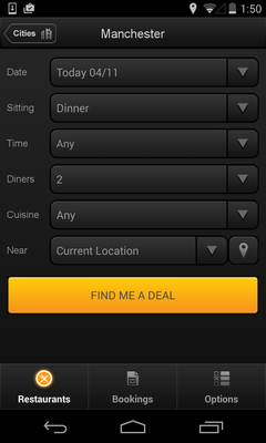 Emulate Android APK TableTonight - UK Dining Deals Emulate Android APK TableTonight - UK Dining Deals