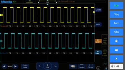 Emulate iPhone app Tablet Oscilloscope using MyAndroid
