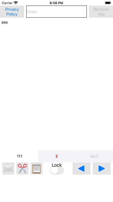 Emulate iPhone app Tab Notepad Cut and Paste using MyAndroid