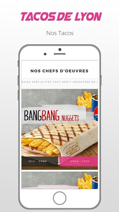 Emulate iPhone app Tacos de Lyon - Fast Food using MyAndroid
