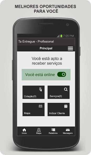 Run android online APK Ta Entregue - Profissional from MyAndroid or emulate Ta Entregue - Profissional using MyAndroid