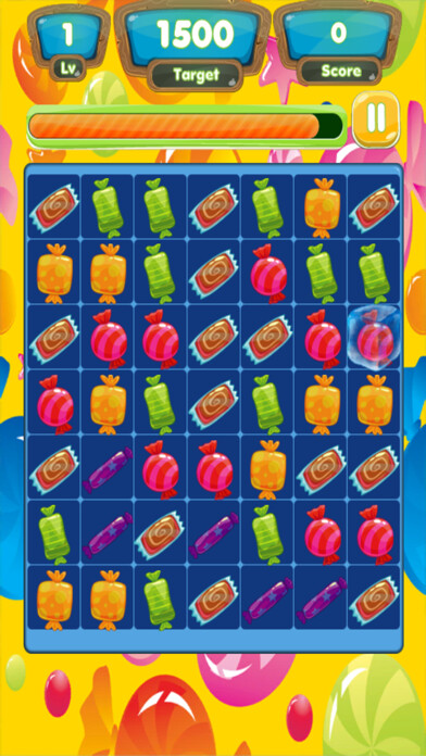 Emulate iPhone app Taffy Sweet Gummy Match 3 Link Mania Free Game using MyAndroid