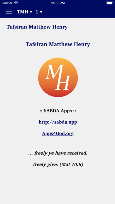 Emulate iPhone app Tafsiran Matthew Henry using MyAndroid Emulate iPhone app Tafsiran Matthew Henry using MyAndroid