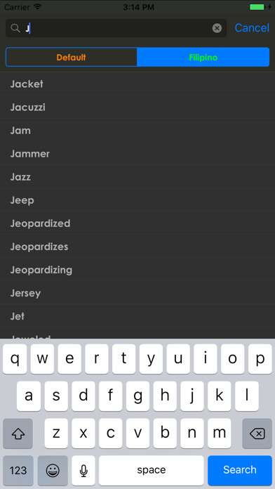 Emulate iPhone app Tagalog diksyunaryo using MyAndroid Emulate iPhone app Tagalog diksyunaryo using MyAndroid