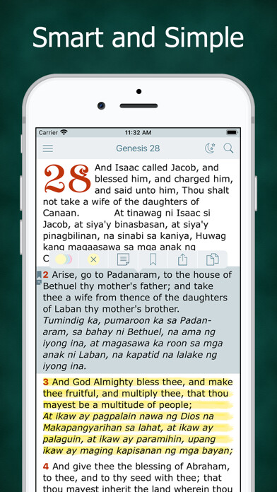 Emulate iPhone app Tagalog English Bible － Biblia using MyAndroid