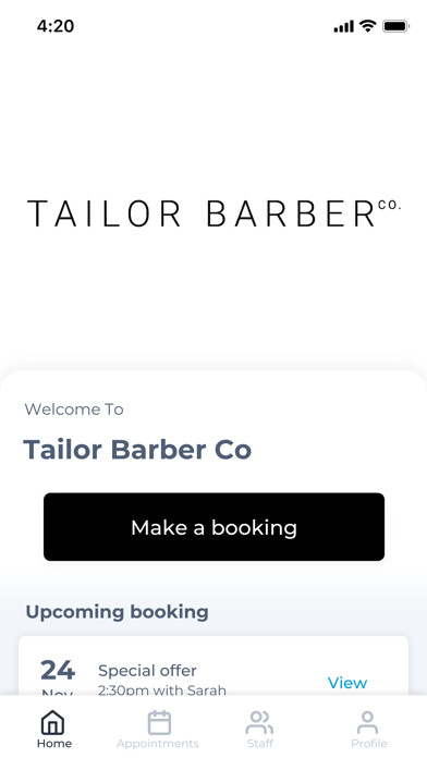 Emulate iPhone app Tailor Barber Co using MyAndroid Emulate iPhone app Tailor Barber Co using MyAndroid