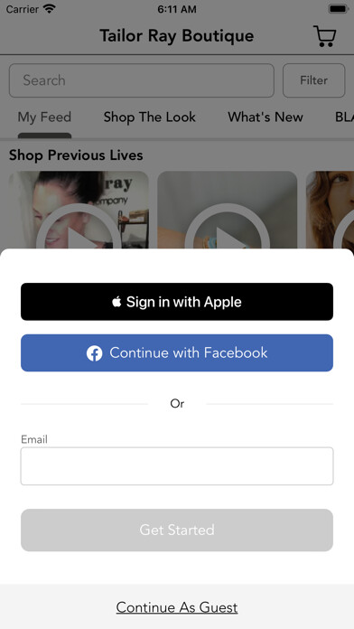 Emulate iPhone app Tailor Ray Boutique using MyAndroid