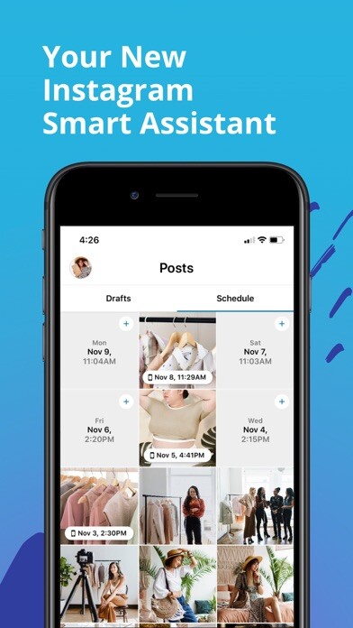Emulate iPhone app Tailwind:Social Visual Planner using MyAndroid