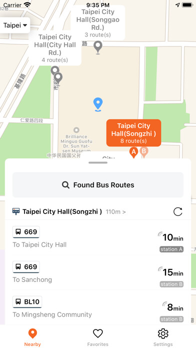 Emulate iPhone app Taiwan Bus+ using MyAndroid