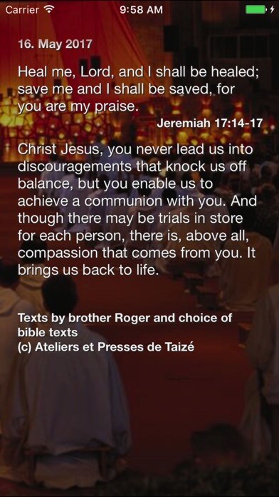 Emulate iPhone app Taizé Readings using MyAndroid Emulate iPhone app Taizé Readings using MyAndroid