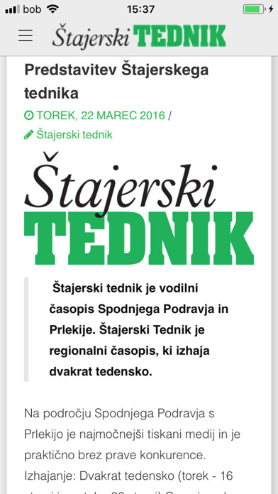 Emulate iPhone app Štajerski tednik using MyAndroid Emulate iPhone app Štajerski tednik using MyAndroid