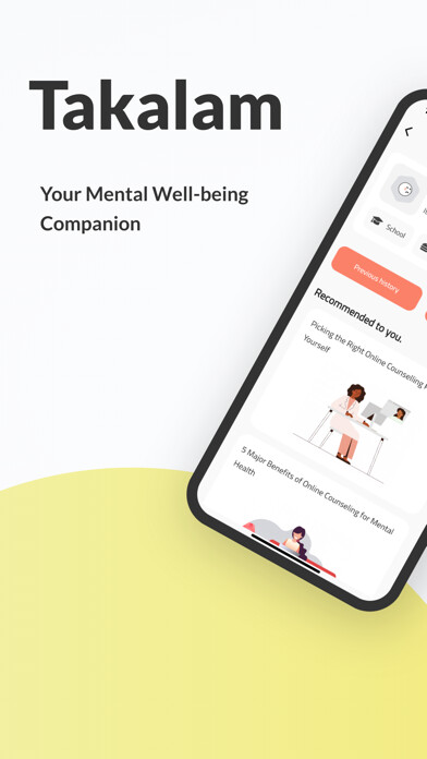 Emulate iPhone app Takalam - Online Counseling using MyAndroid