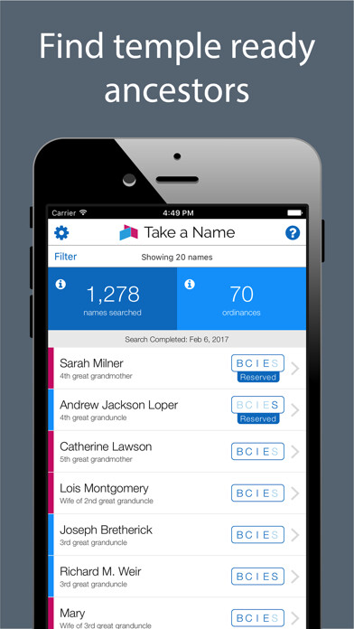 Run android online APK Take a Name LDS Family History from MyAndroid or emulate Take a Name LDS Family History using MyAndroid