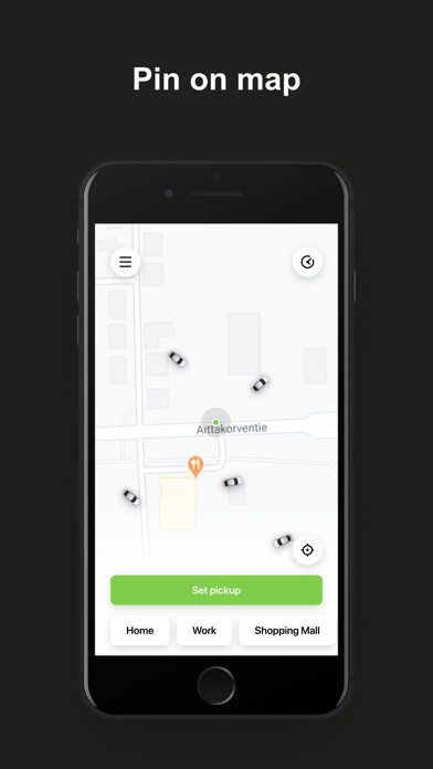 Emulate iPhone app Taksiparoni: taxi in Kotka using MyAndroid