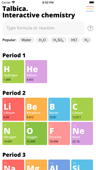 Emulate iPhone app Talbica 3: Periodic Table using MyAndroid Emulate iPhone app Talbica 3: Periodic Table using MyAndroid