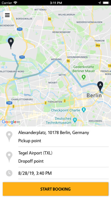 Emulate iPhone app TALIXO - Taxi & Limo Booking using MyAndroid