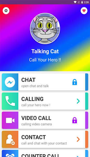 Run android online APK Talk Cat Call Fake, from MyAndroid or emulate Talk Cat Call Fake, using MyAndroid