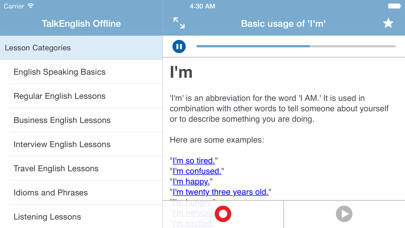 Emulate iPhone app TalkEnglish Offline Version for iPad/iPhone/iPod using MyAndroid