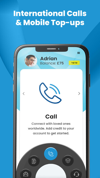 Emulate iPhone app Talk Home: International Calls using MyAndroid