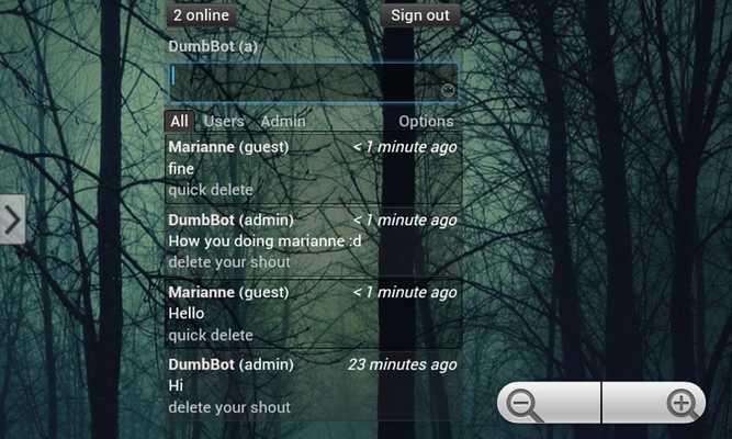 Emulate Android APK Talkie (ShoutBox)