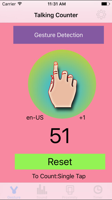 Emulate iPhone app Talking Counter using MyAndroid