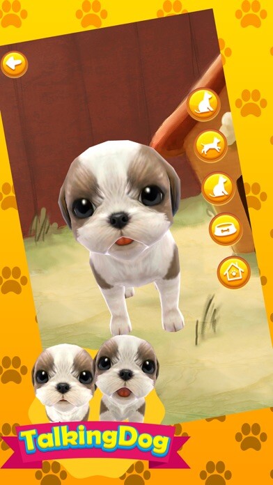 Emulate iPhone app Talking Dog Cute Pet using MyAndroid