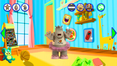 Emulate iPhone app Talking Hippo Rock using MyAndroid