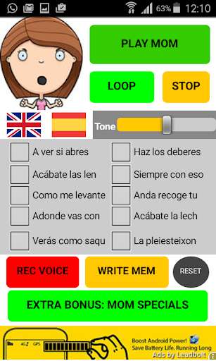 Emulate Android APK Talking Mom PocketMOM