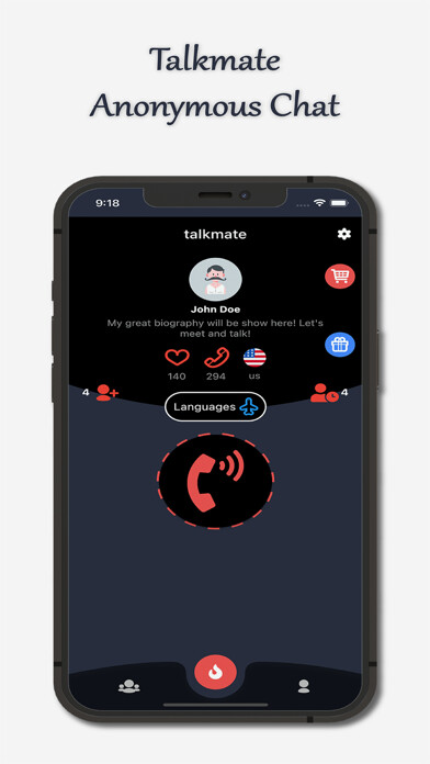 Emulate iPhone app Talkmate - Meet Random People using MyAndroid
