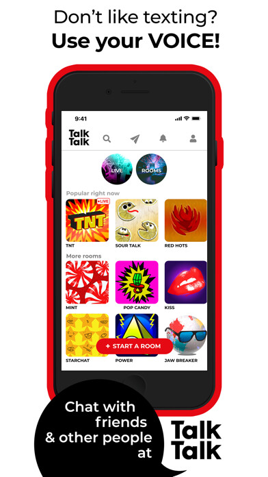 Emulate iPhone app TalkTalk: Social Audio using MyAndroid