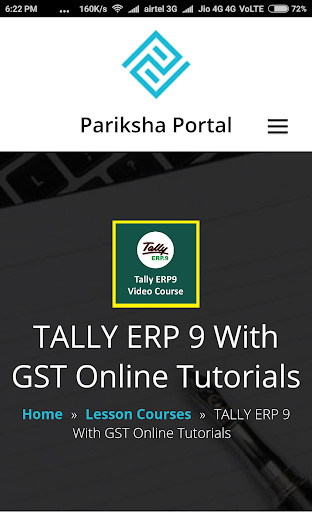 Run android online APK TALLY ERP 9 With GST Online Training Tutorials from MyAndroid or emulate TALLY ERP 9 With GST Online Training Tutorials using MyAndroid