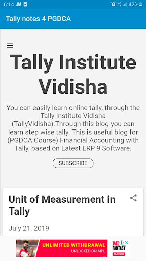Run android online APK Tally Notes 4 PGDCA from MyAndroid or emulate Tally Notes 4 PGDCA using MyAndroid